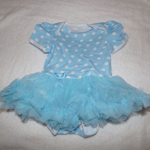 Baby Girls Tulle Tutu Bodysuit/Onesie, Blue - Picture 1 of 4